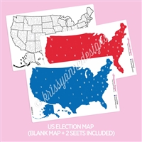 US Election Tracker Map | Set of 3 Sheets (Map Included)