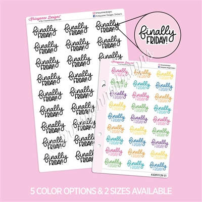 Hand Lettered Script | Finally Friday