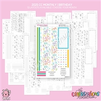 2025 CC Monthly Skeleton | Birthday (Choose Your Month + Layout)