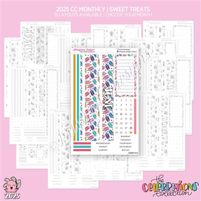 2025 CC Monthly Skeleton | Sweet Treats (Choose Your Month + Layout)