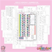 2025 CC Monthly Skeleton | Summer Fun (Choose Your Month + Layout)
