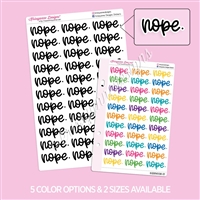 Handlettered Script | Nope