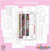 2025 CC Monthly Skeleton | Thanksgiving (Choose Your Month + Layout)