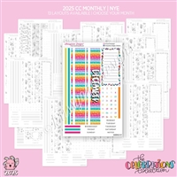 2025 CC Monthly Skeleton | NYE (Choose Your Month + Layout)