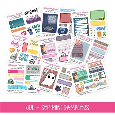 Q3 2018 Mini Samplers - July thru September