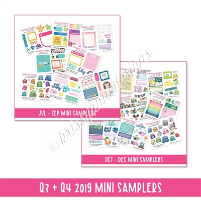 Q3 + Q4 2019 Mini Samplers - July thru December