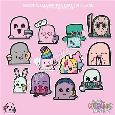 2023 Seasonal Celebration Steve Diecut Sticker Set