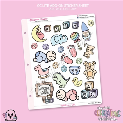 CC Lite Add-On: 2023 Welcome Baby Celebration Doodles