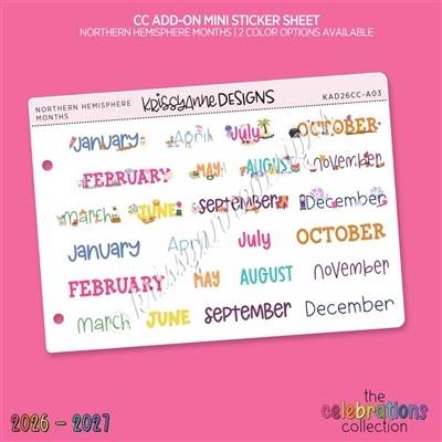 2026 CC Mini Add-On | Northern Hemisphere Months