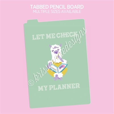 Pencil Board | Check My Planner