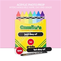 Acrylic Photo Prop | Back to School Crayon Box
