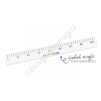 Rainbow Ombre Acrylic Dot Grid Ruler