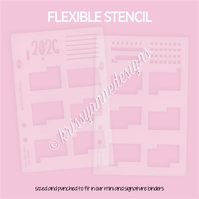 KAD Stencil | 2026 Monthly Overview (Sunday Start) | 2 Stencils Included