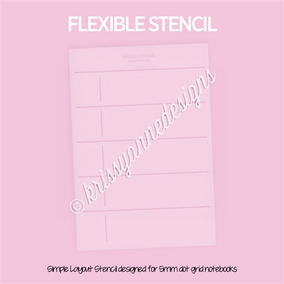 Layout Stencil | Horizontal 5 Year Journal (A5)