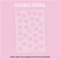 Layout Stencil | February Hearts Tracker (A5)