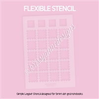 Layout Stencil | A5 Monthly Overview (Stamps)