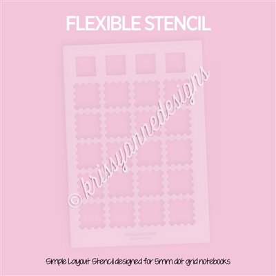 Layout Stencil | A5 Monthly Overview (Stamps)
