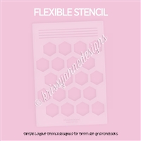 Layout Stencil | A5 Monthly Overview (Hexagons)
