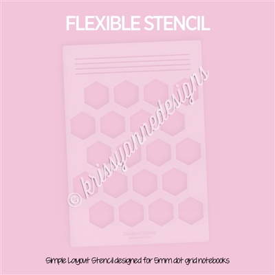 Layout Stencil | A5 Monthly Overview (Hexagons)