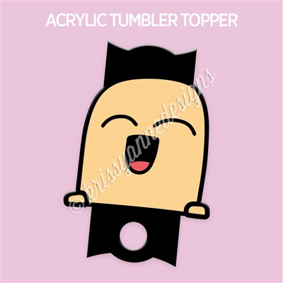 Acrylic Tumbler Topper | Big Smiles Steve