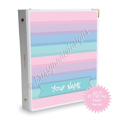 Signature KAD Sticker Binder - $2 Tuesday Stripes