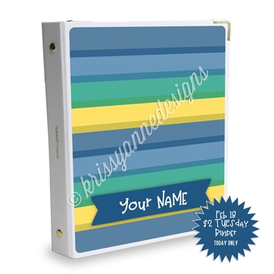 Signature KAD Sticker Binder - $2 Tuesday Stripes