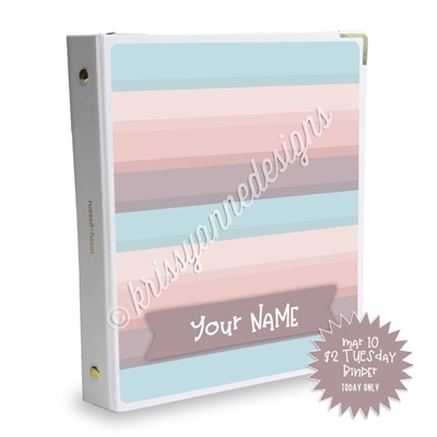 Signature KAD Sticker Binder - $2 Tuesday Stripes