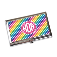 Business Card Holder - Bold Rainbow Stripes