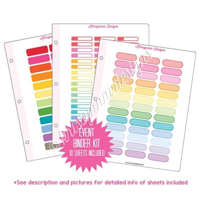 Binder Kit - Event Stickers