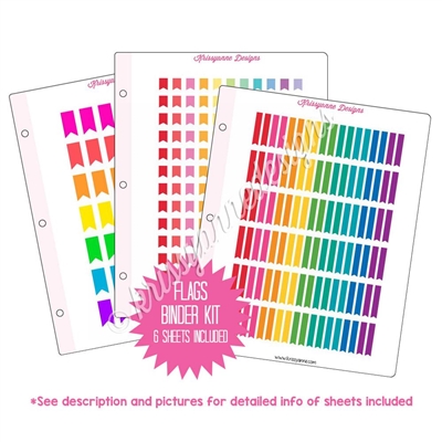 Binder Kit - Flag Stickers