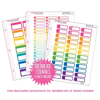 Binder Kit - Colorblock Essentials - Rainbow
