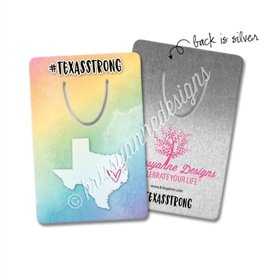 Rectangle Metal Bookmark - Texas Strong