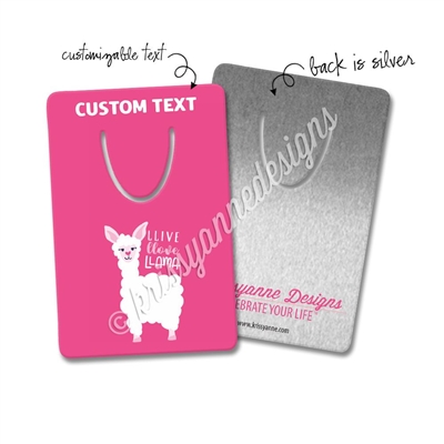 Personalized Rectangle Bookmark - Llive Llove Llama