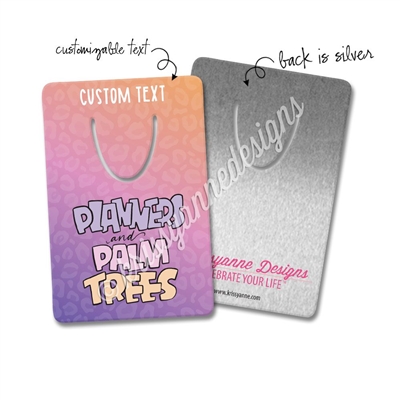 Personalized Metal Bookmark - Planners & Palm Trees