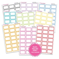 Half Box Outline Bundle - Pastel Rainbow