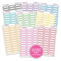 Monochrome Event Sticker Bundle - Bold Rainbow