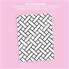 DIY Canvas Art Panel | Geometric Lines