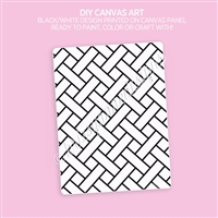 DIY Canvas Art Panel | Geometric Lines