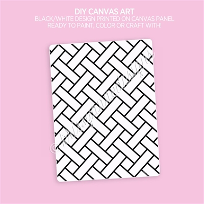 DIY Canvas Art Panel | Geometric Lines