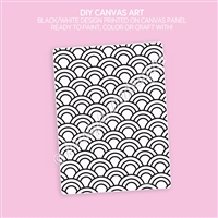 DIY Canvas Art Panel | Repeating Arches