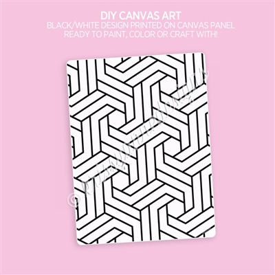 DIY Canvas Art Panel | Geometric Lines 2