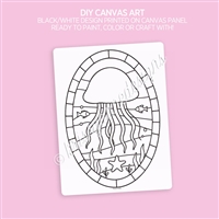 DIY Canvas Art Panel | Stained Glass Jelly Fish
