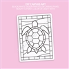 DIY Canvas Art Panel | Stained Glass Sea Turtle