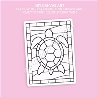 DIY Canvas Art Panel | Stained Glass Sea Turtle