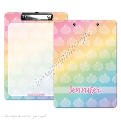 KAD Signature Clipboard - 9x12 - Rainbow Apples