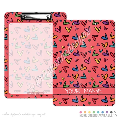 KAD Signature Clipboard - 9x12 - Doodle Hearts