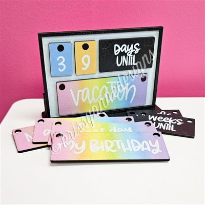 Interchangeable Desktop Countdown | Rainbow