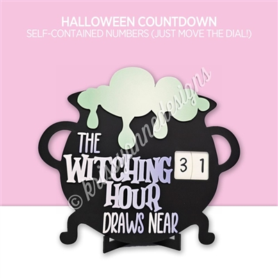 Acrylic Countdown | Halloween Cauldron