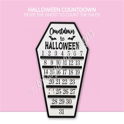 Acrylic Slider Countdown | Halloween Coffin
