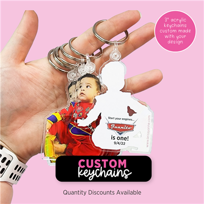 CUSTOM Acrylic Keychain - 3" (Large) | QTY Discounts